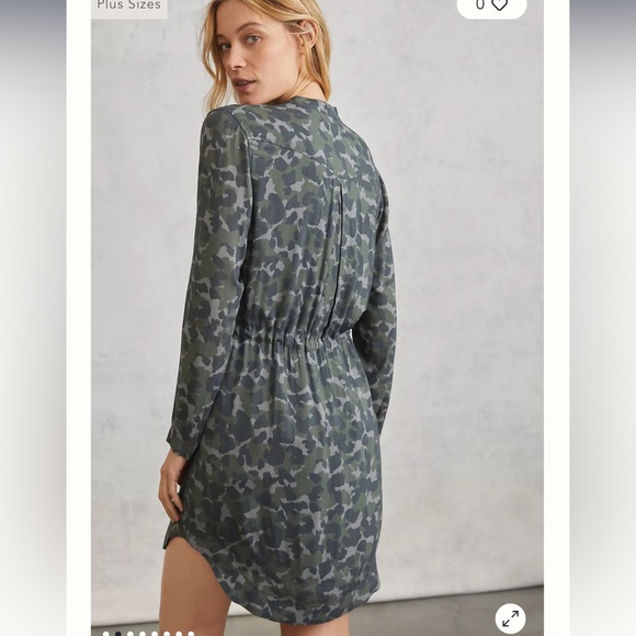 Anthropologie cloth and stone Nina camo shirt dress - Picture 3 of 10